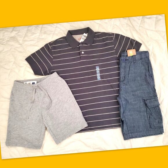 Nwt Boys Size 8 10 Summer Lot Gymboree Gap Outfit Cargo Shorts set Top Bundle - Picture 9 of 11